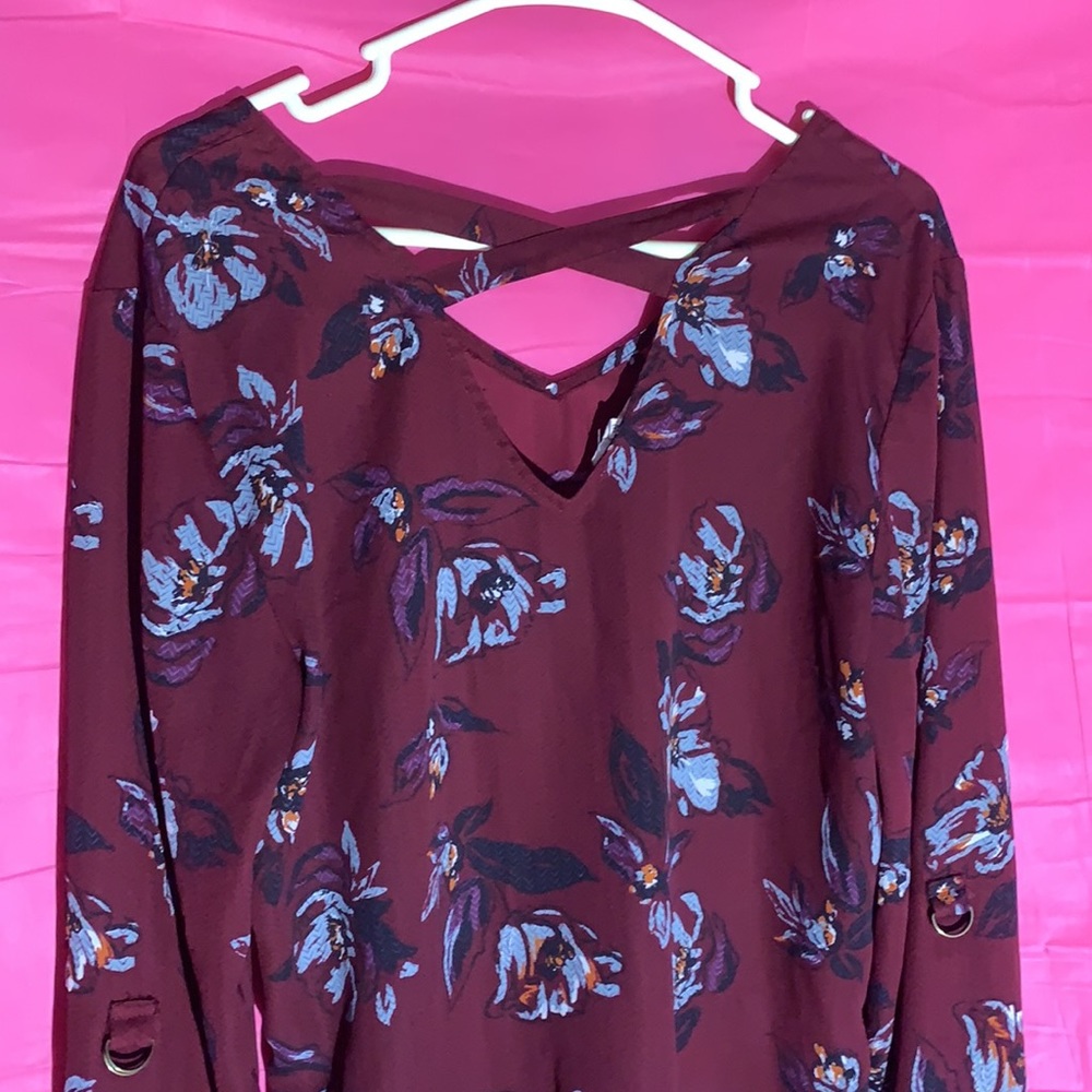 Maurices Flower Print Blouse